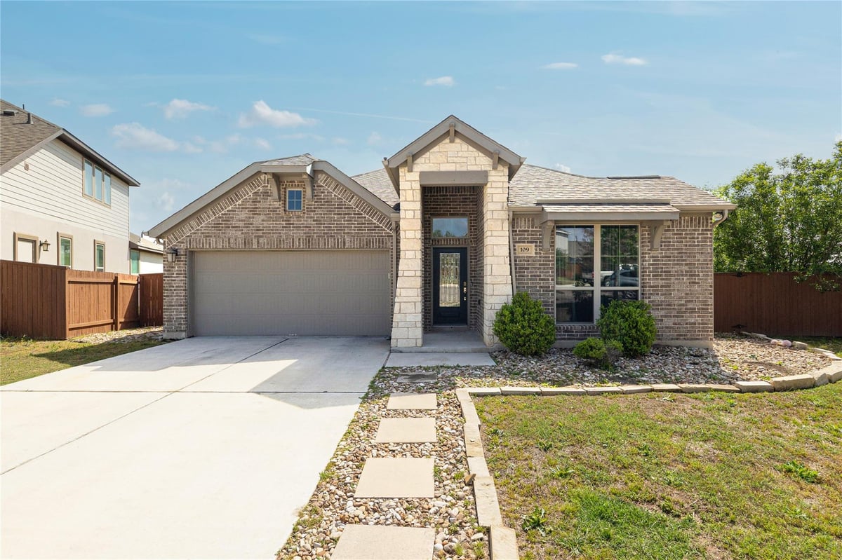 View 109 Cascia Cir in Santa Rita Ranch Ph 1 Sec 21 109 Cascia Cir - front exterior - Luxury home in Santa Rita Ranch Ph 1 Sec 21, Liberty Hill, TX