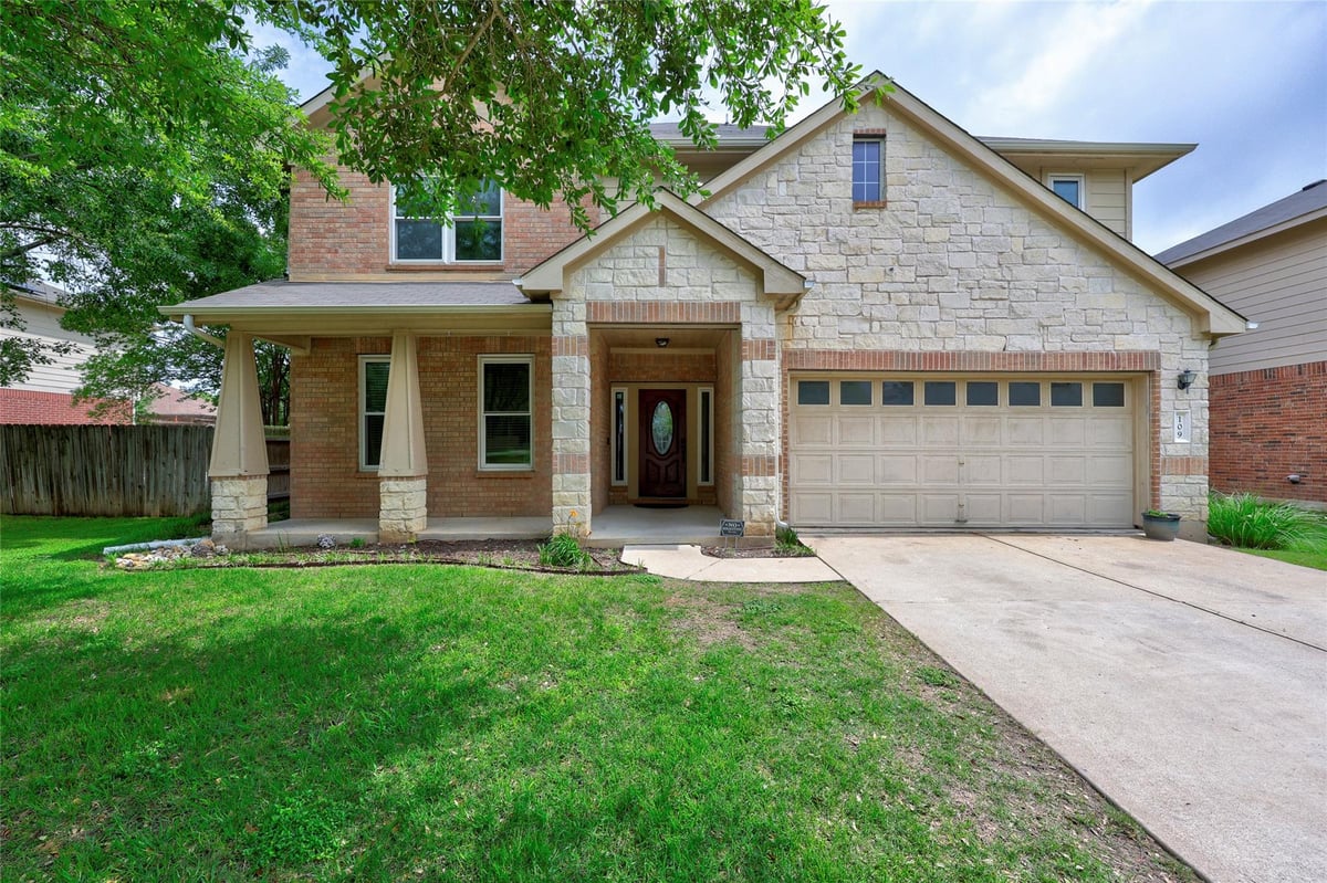 View 109 Floating Leaf Dr in Creek Bend Sec 04 109 Floating Leaf Dr - front exterior - Luxury home in Creek Bend Sec 04, Hutto, TX
