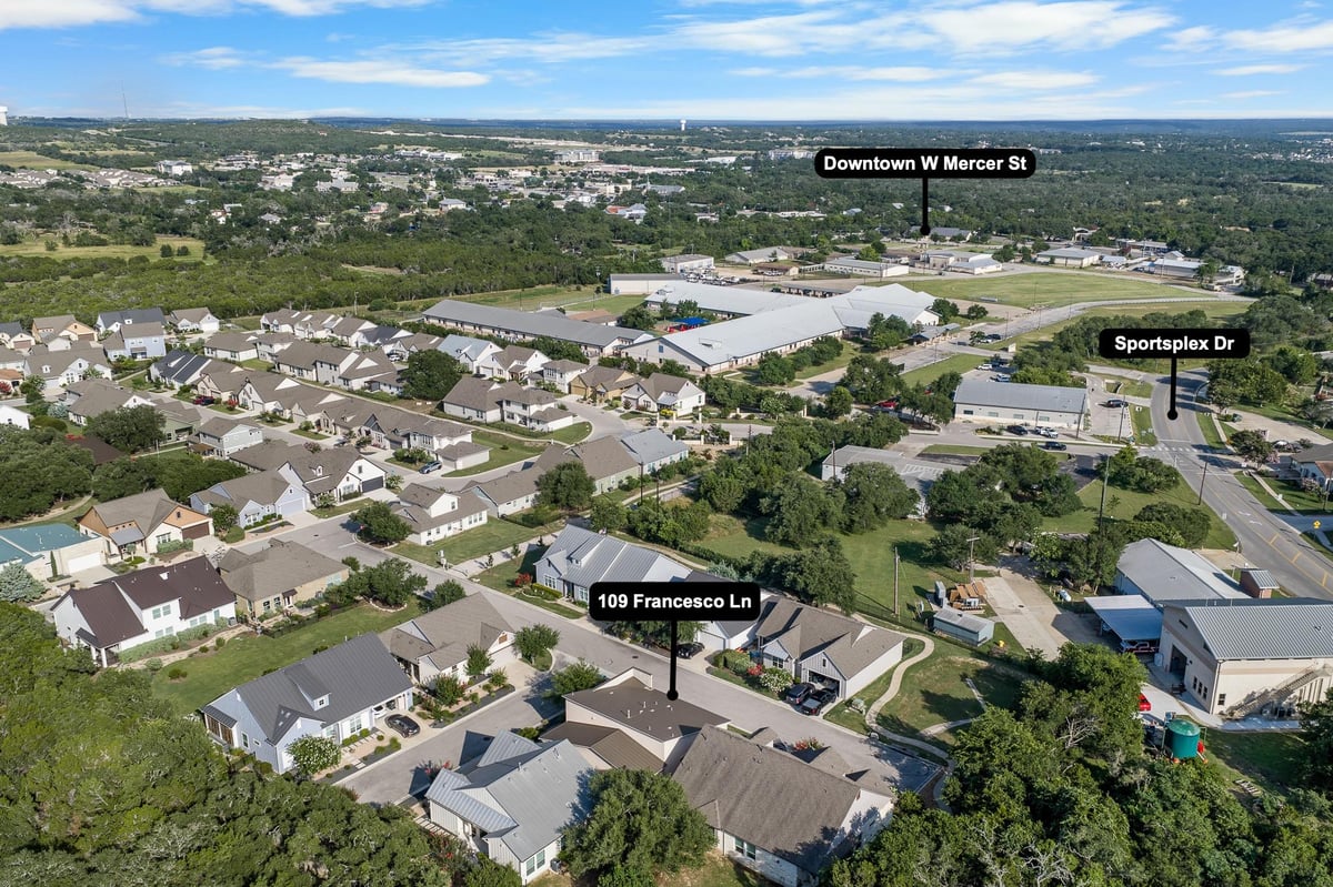 View 109 Francesco LN Unit #40 in The Retreat At Dripping Spgs 109 Francesco LN Unit #40 - front exterior - Luxury home in The Retreat At Dripping Spgs, Dripping Springs, TX