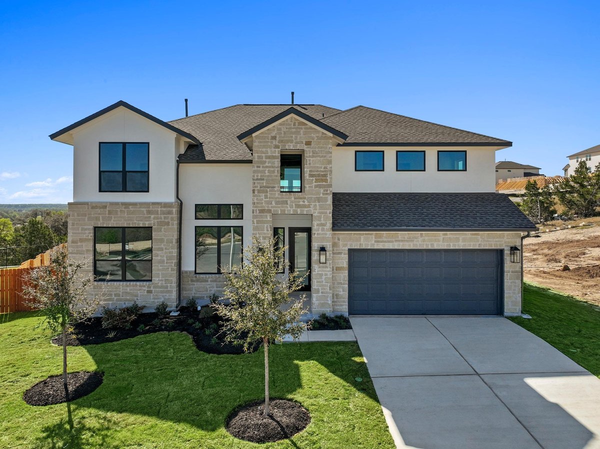 View 109 Rightfield Dr in Lariat 109 Rightfield Dr - front exterior - Luxury home in Lariat, Liberty Hill, TX