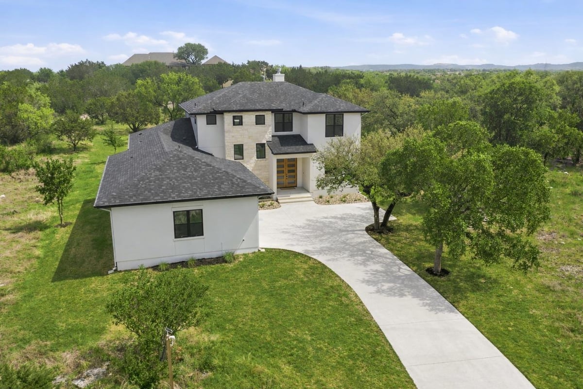 View 109 Rocky Summit Ct in Spicewood Trails 109 Rocky Summit Ct - front exterior - Luxury home in Spicewood Trails, Spicewood, TX