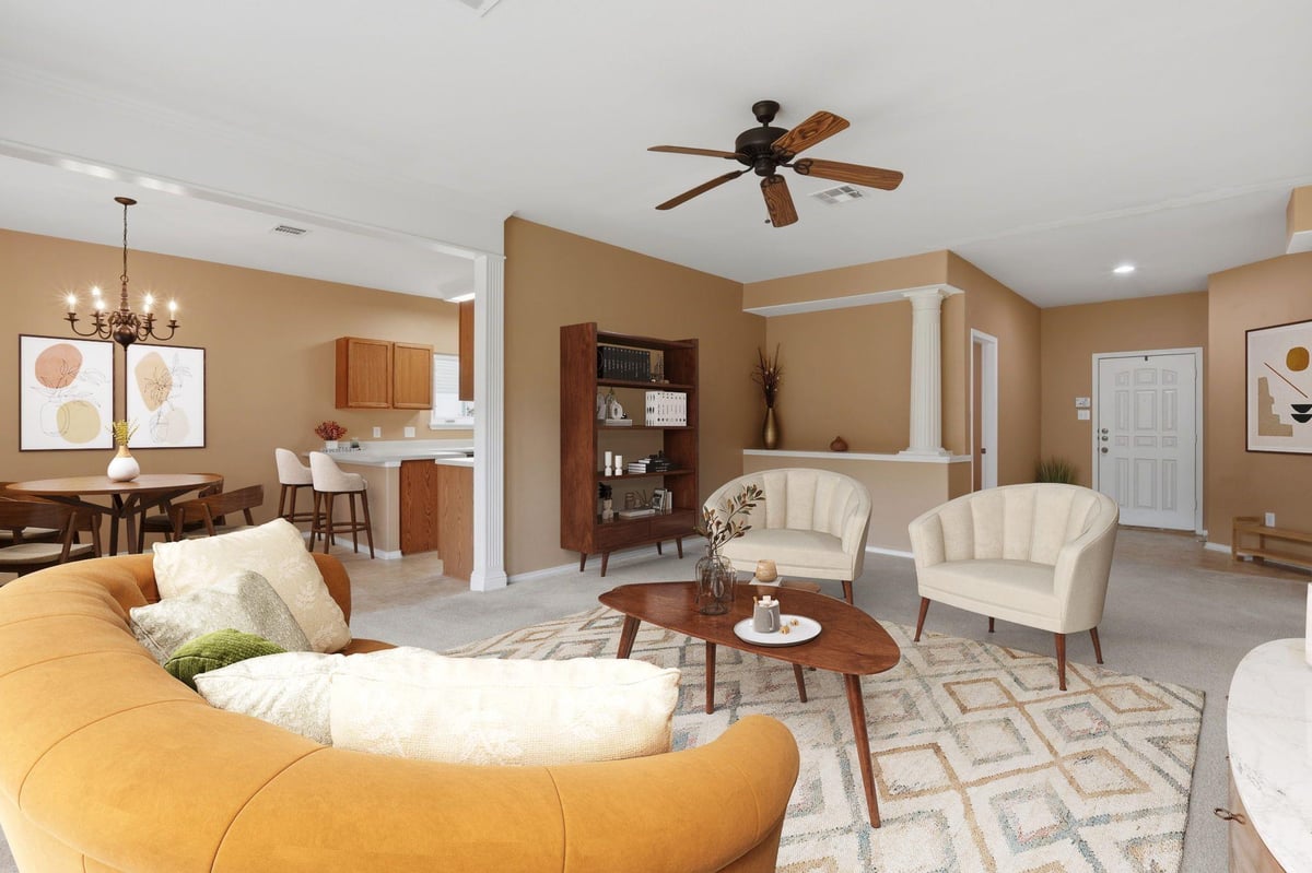 Living area at 109 Silver Lace Ln - 4 bed 2 bath home