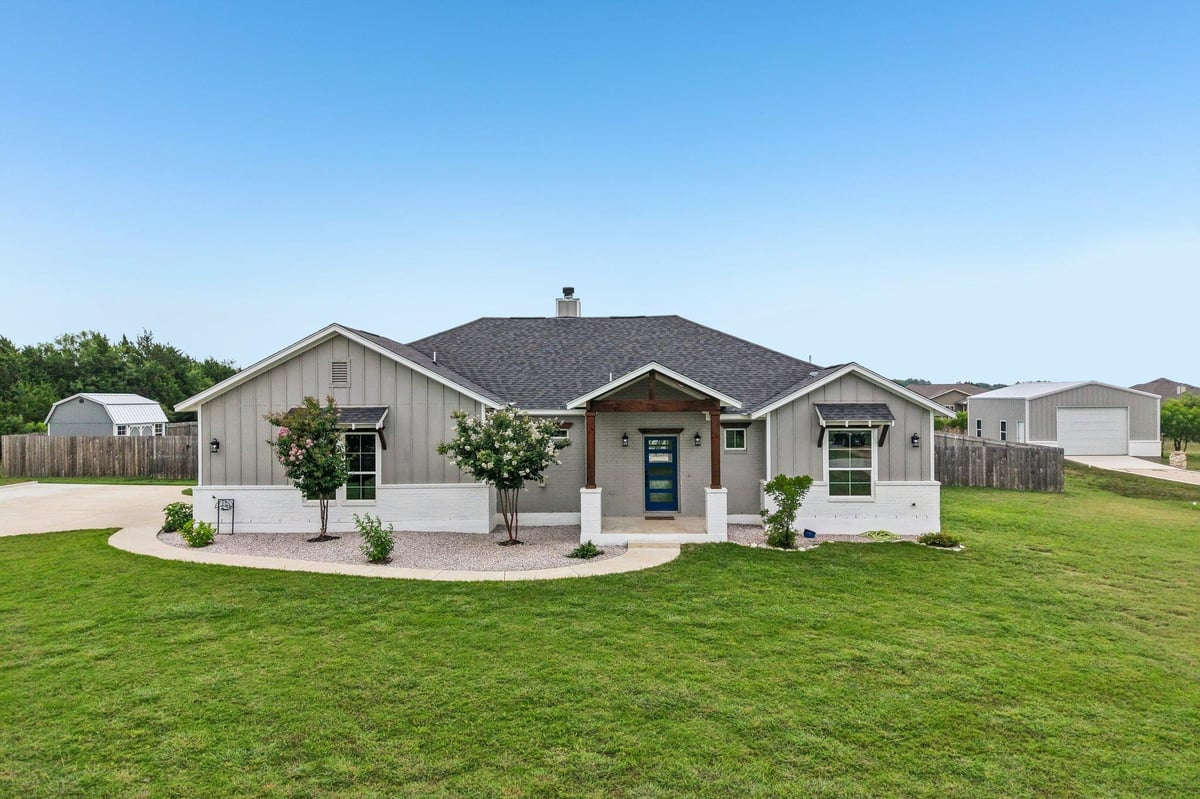 View 109 Silverado DR in Campo Colinas 109 Silverado DR - front exterior - Luxury home in Campo Colinas, Bertram, TX