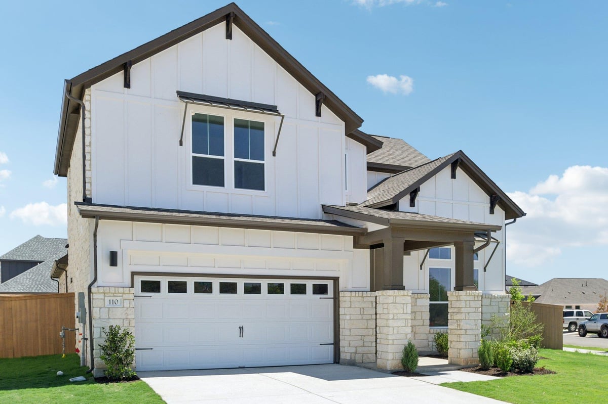 110 Comfort DR - front exterior - Luxury home in Persimmon, Buda, TX