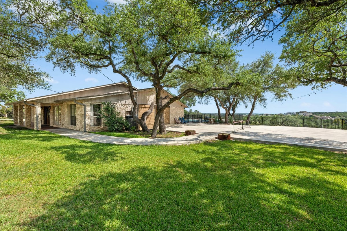 View 110 Longhorn LN in E B Hargraves Surv 110 Longhorn LN - front exterior - Luxury home in E B Hargraves Surv, Dripping Springs, TX