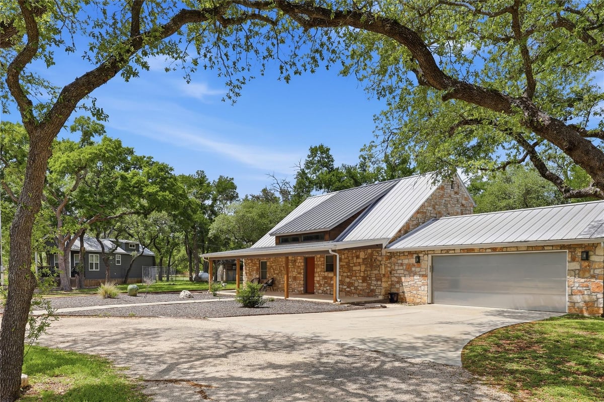 View 1100 Live Oak Rd in Live Oak Ranch 1100 Live Oak Rd - front exterior - Luxury home in Live Oak Ranch, Leander, TX