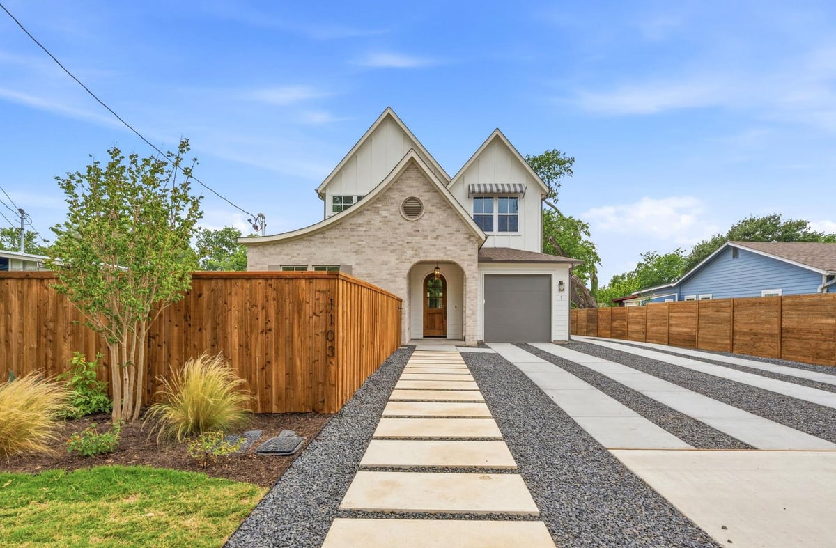 1103 Cullen Ave Unit #1 - front exterior - Luxury home in Crestview Add Sec 01, Austin, TX