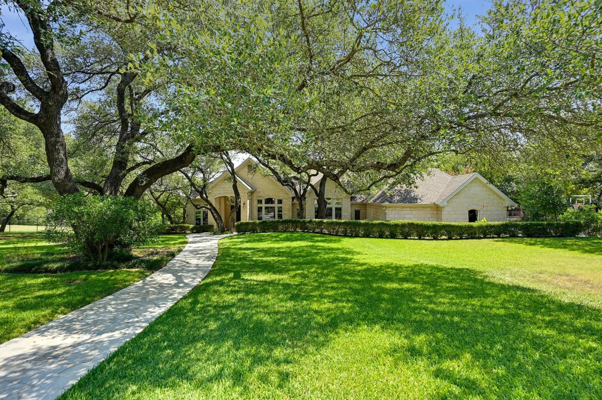 View 1104 Blackacre TRL in Estates At Blackacre Ph 01 1104 Blackacre TRL - front exterior - Luxury home in Estates At Blackacre Ph 01, West Lake Hills, TX