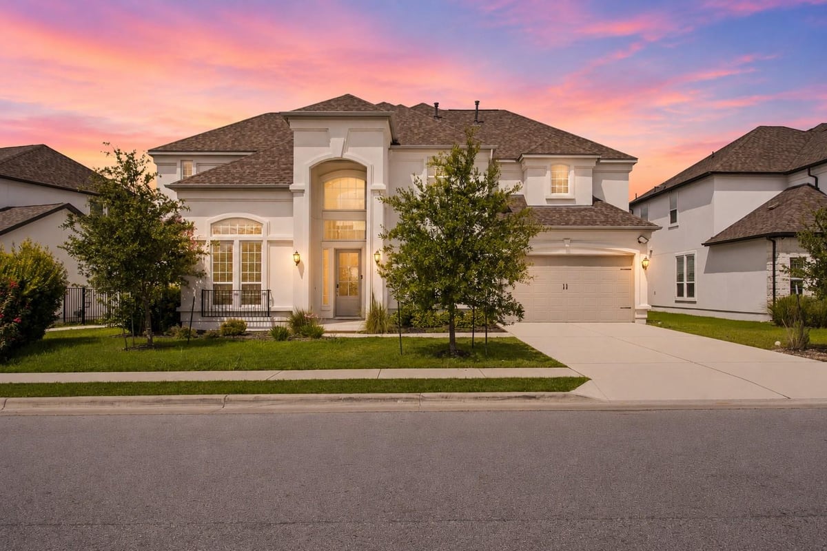 View 1108 Trevi Fontana DR in Travisso 1108 Trevi Fontana DR - front exterior - Luxury home in Travisso, Leander, TX