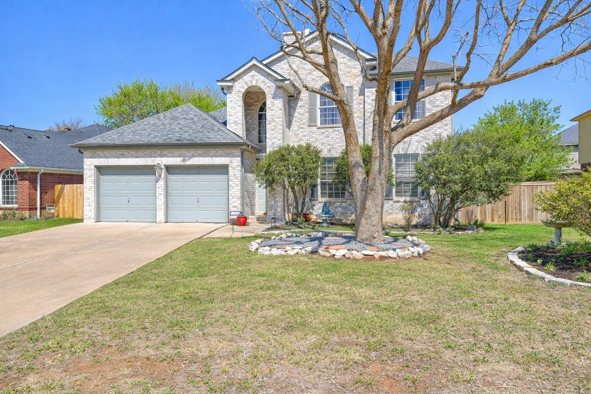 View 1109 Pebble Brook Rd in Buttercup Creek Sec 02 Village 09 1109 Pebble Brook Rd - front exterior - Luxury home in Buttercup Creek Sec 02 Village 09, Cedar Park, TX