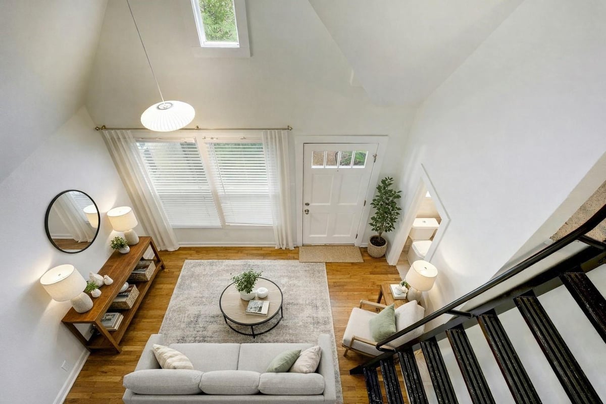 Living area at 1110 W 22nd St Unit #13 - 2 bed 1 bath home