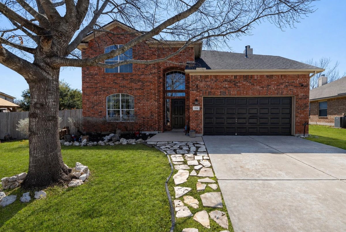 View 1114 Calistoga Dr in Ridgewood South Ph 02 1114 Calistoga Dr - front exterior - Luxury home in Ridgewood South Ph 02, Leander, TX