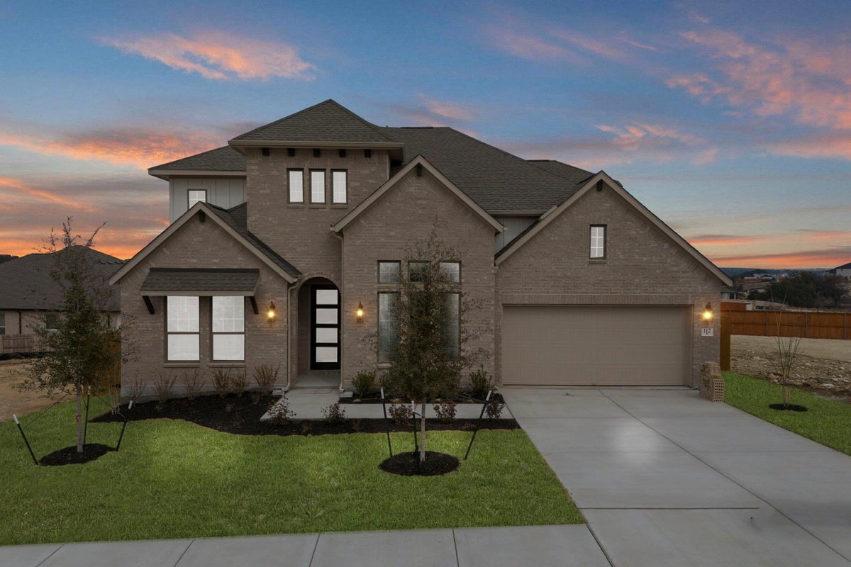 View 112 Gibbs Dr in Lariat 112 Gibbs Dr - front exterior - Luxury home in Lariat, Liberty Hill, TX