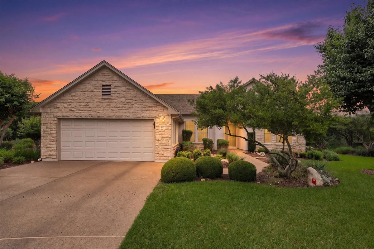 112 Goldenrod Way - front exterior - Luxury home in Sun City Georgetown Ph 02, Georgetown, TX