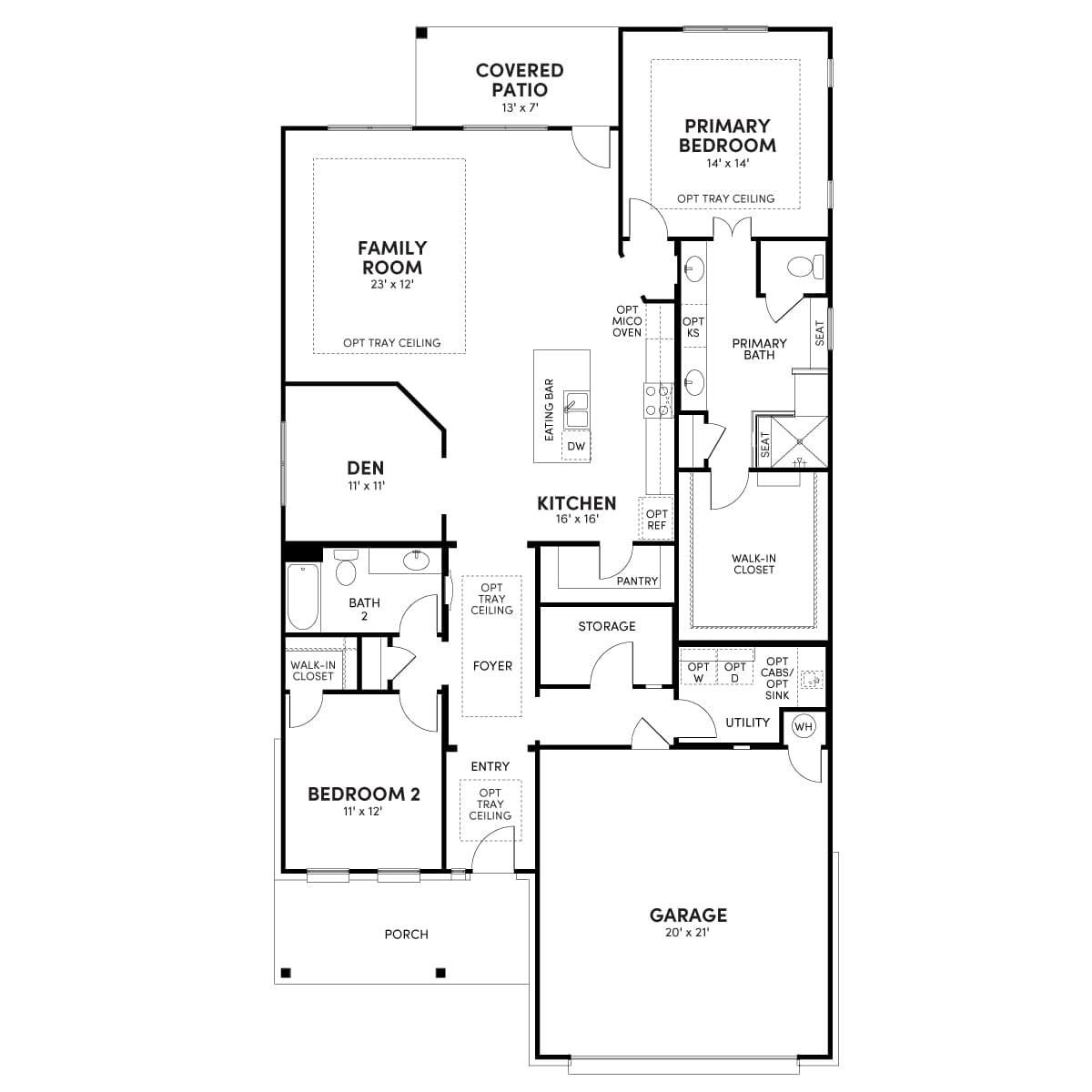 Living area at 112  Olive Blossom Trl - 2 bed 2 bath home