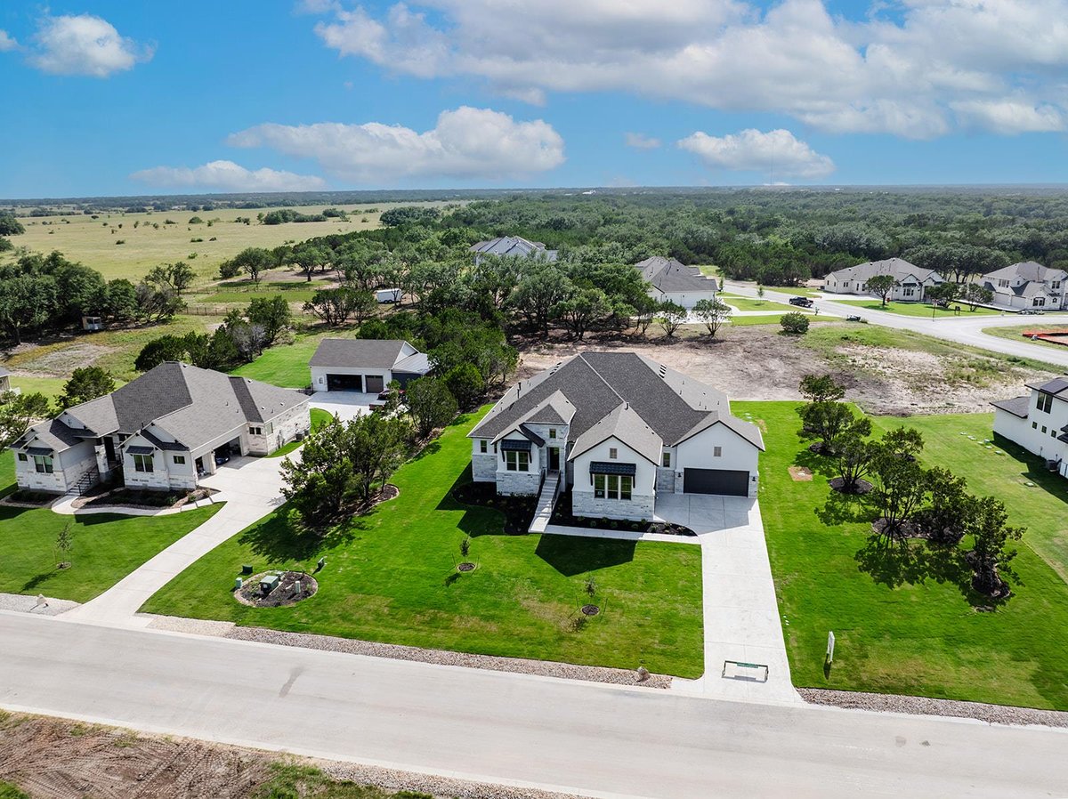 View 112 Rancho Deluxe in Clearwater Ranch 112 Rancho Deluxe - front exterior - Luxury home in Clearwater Ranch, Liberty Hill, TX