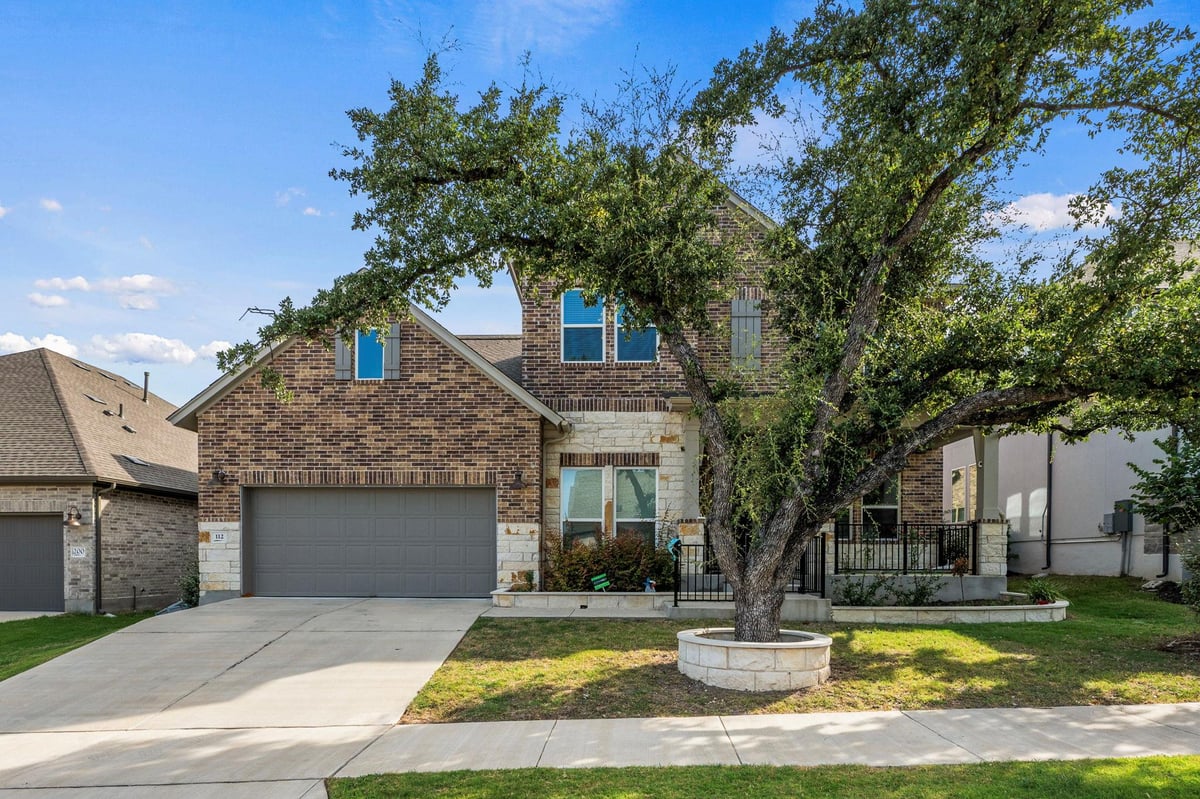 View 112 Springhouse RD in Wolf Ranch West Ph 2 Sec 3 112 Springhouse RD - front exterior - Luxury home in Wolf Ranch West Ph 2 Sec 3, Georgetown, TX