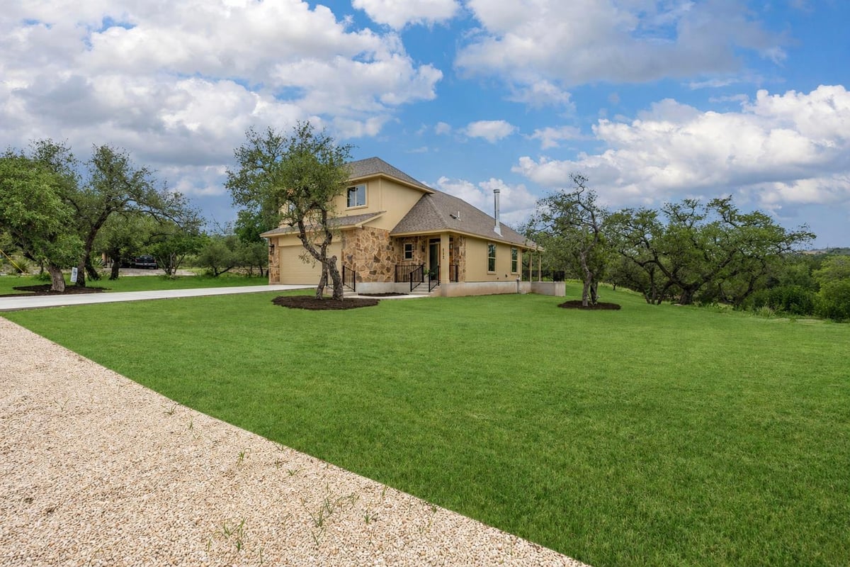 View 112 Twin Creek Cir in Hill Creek West 112 Twin Creek Cir - front exterior - Luxury home in Hill Creek West, Dripping Springs, TX