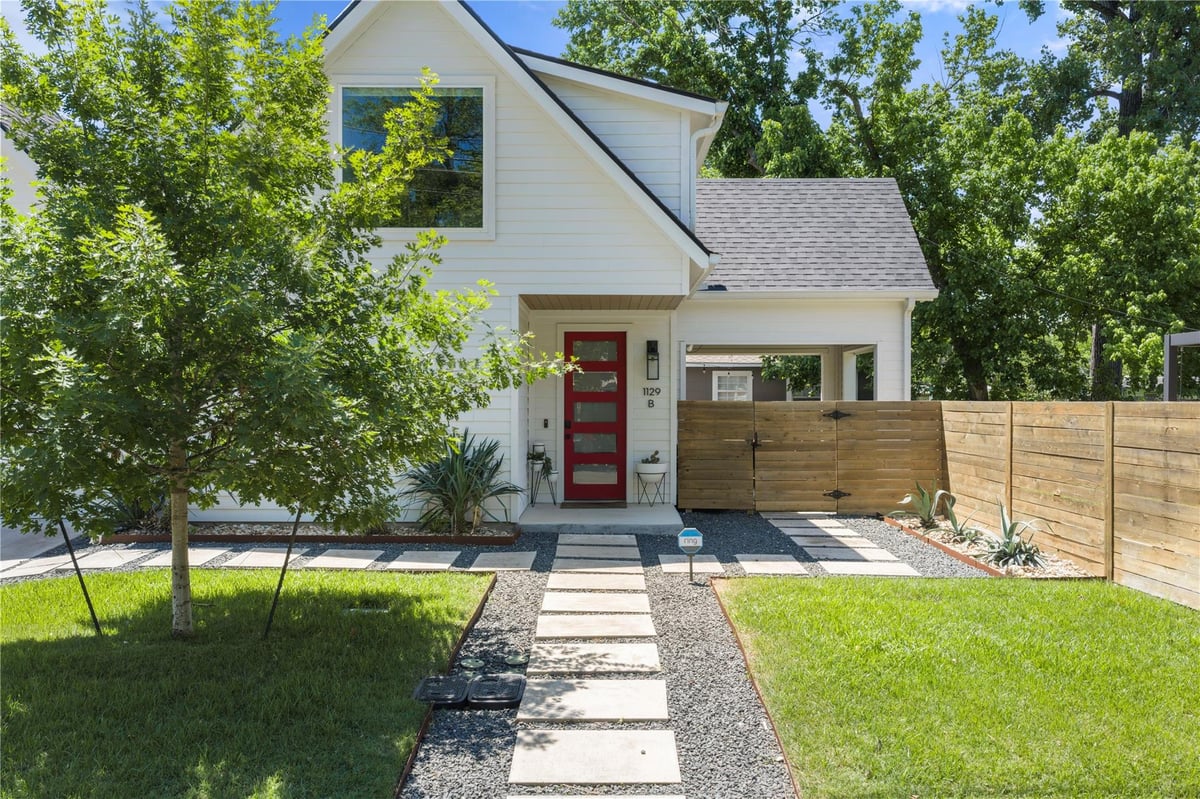 View 1129 Henninger St Unit #B in Pickle Clara 1129 Henninger St Unit #B - front exterior - Luxury home in Pickle Clara, Austin, TX