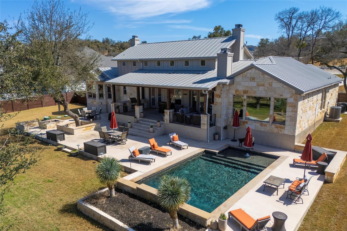 113 Taylor Creek Way - front exterior - Luxury home in Hidden Creek Estates, Liberty Hill, TX