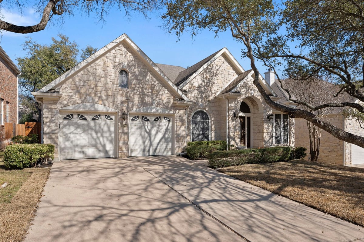 View 11304 Pachea Trl in Canyon Creek Sec 19B 11304 Pachea Trl - front exterior - Luxury home in Canyon Creek Sec 19B, Austin, TX