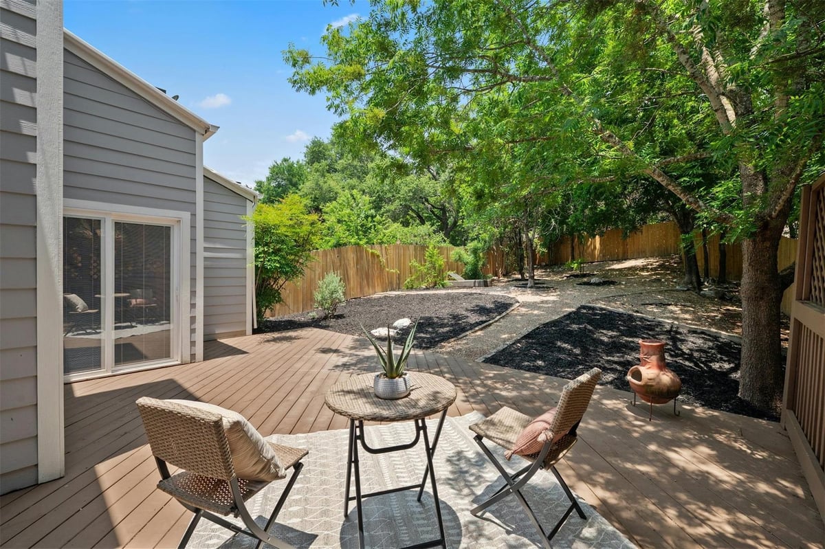 View 11419 Rustic Rock Dr Unit #A in Tanglewood Estates 11419 Rustic Rock Dr Unit #A - front exterior - Luxury home in Tanglewood Estates, Austin, TX