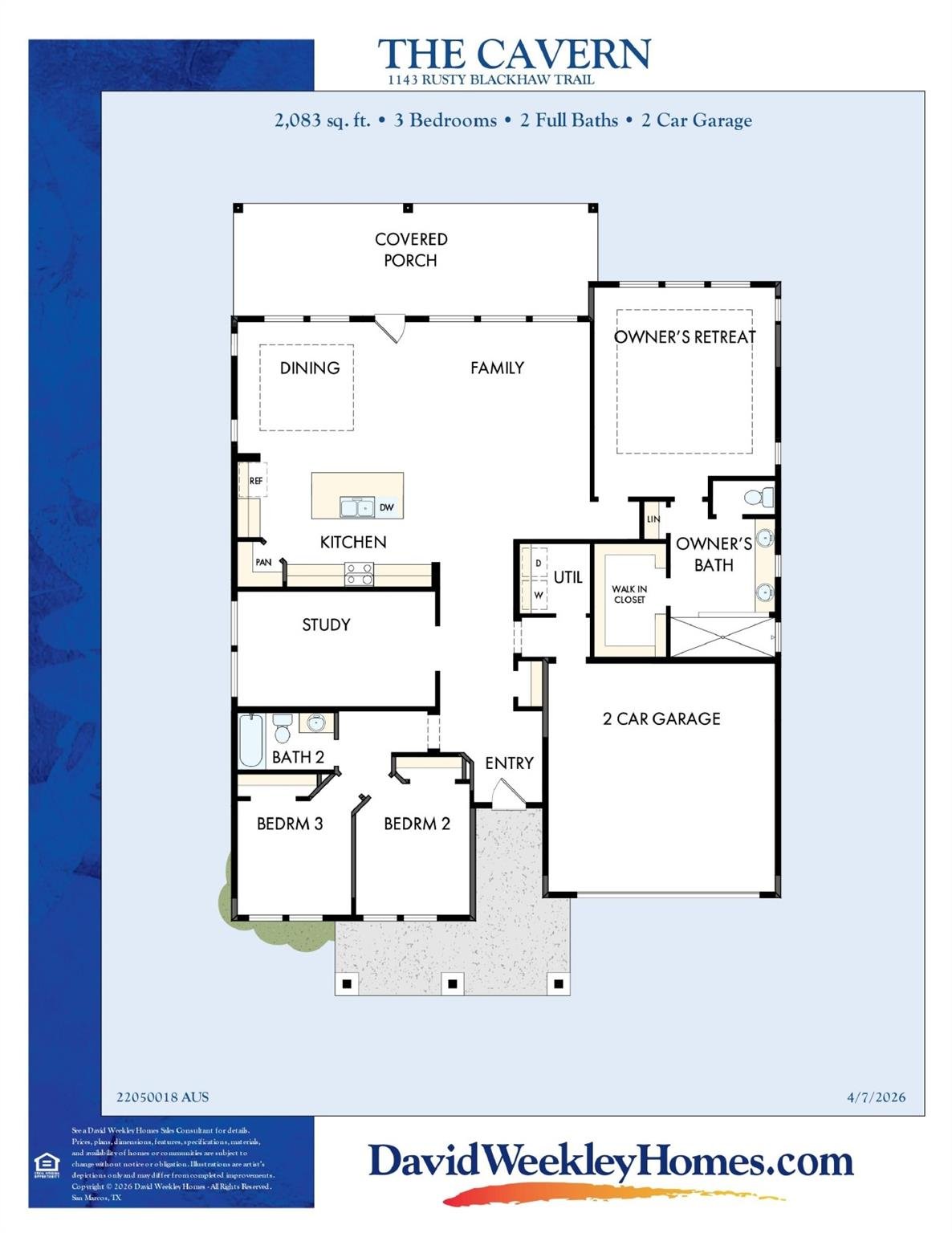 Living area at 1143 Rusty Blackhaw Trl - 3 bed 2 bath home