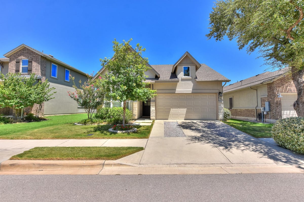 116 Monterey Oak TRL - front exterior - Luxury home in Hidden Oaks at Berry Creek, Georgetown, TX