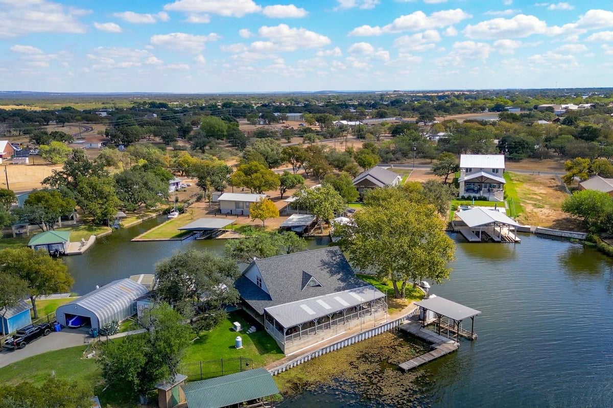 View 116 Shady CIR in Timbercove 116 Shady CIR - front exterior - Luxury home in Timbercove, Sunrise Beach, TX