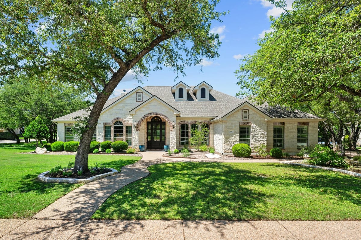 116 Woodall DR - front exterior - Luxury home in Berry Creek, Georgetown, TX