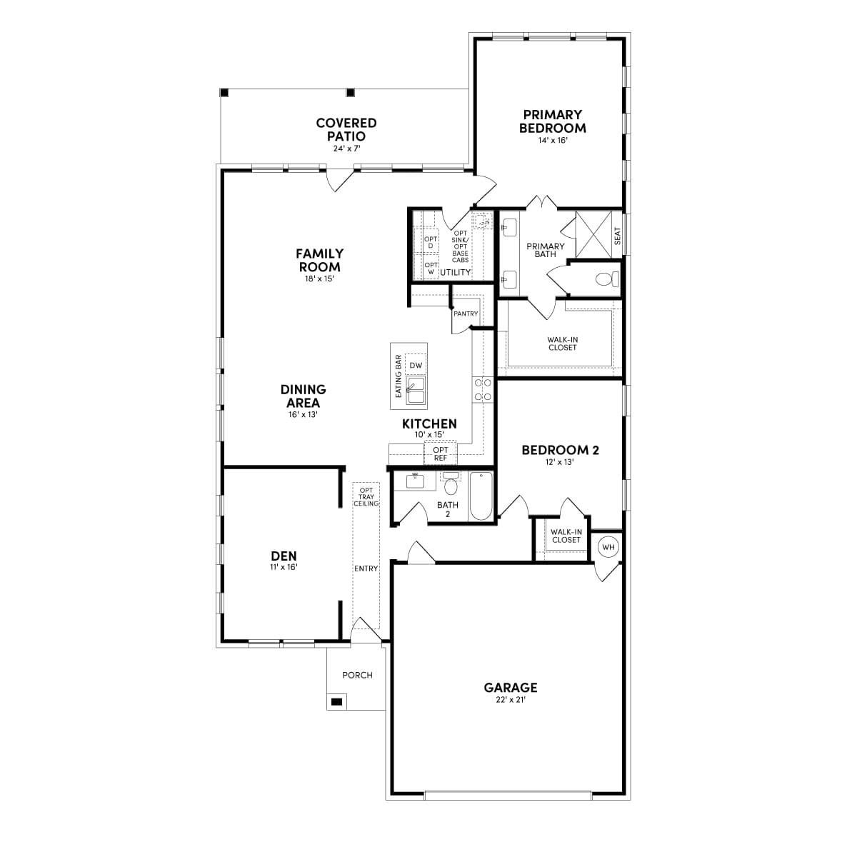 Living area at 119 Wild Sage Cv - 2 bed 2 bath home