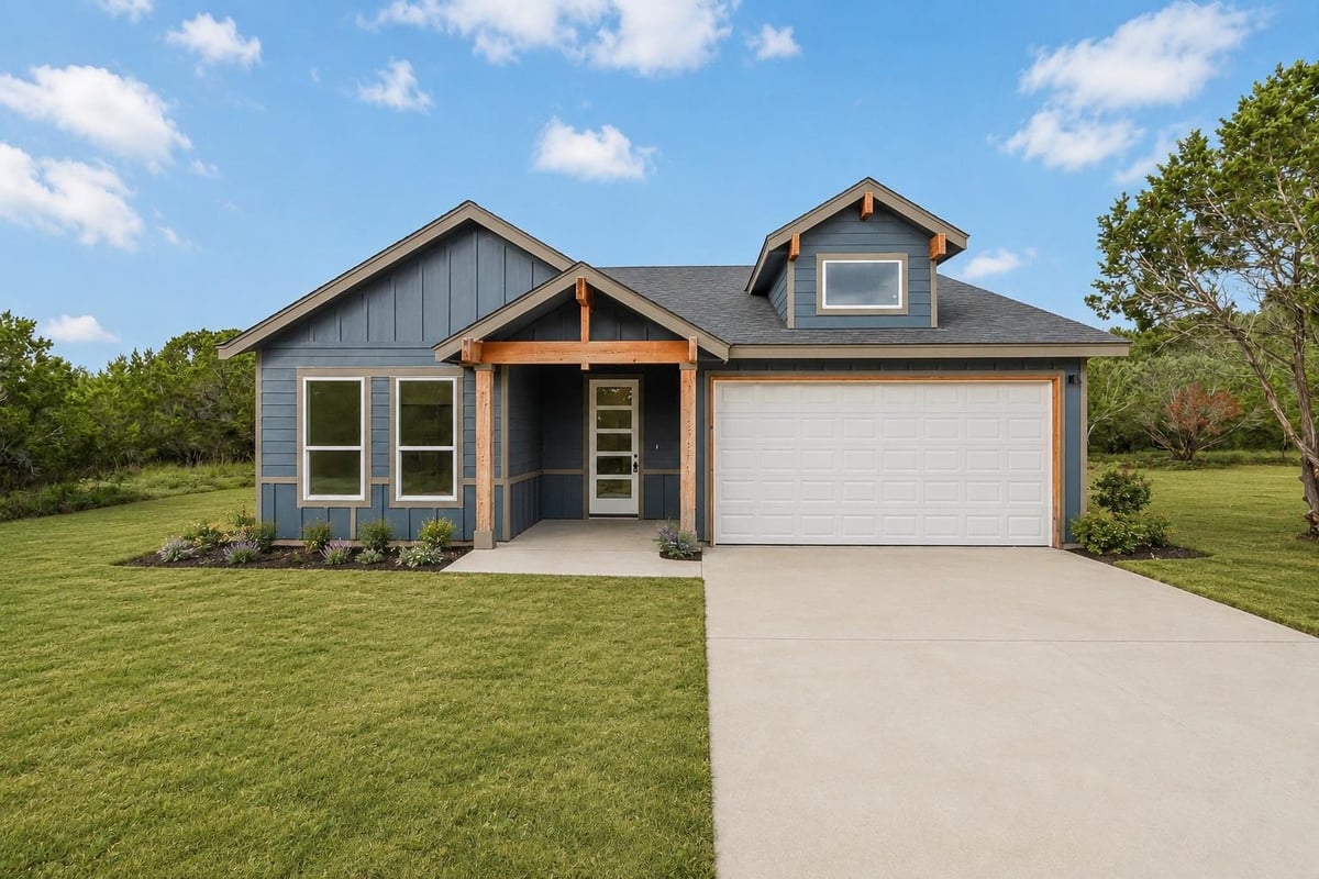 View 12 Meadow Oak CT in Woodcreek Sec 12 12 Meadow Oak CT - front exterior - Luxury home in Woodcreek Sec 12, Wimberley, TX