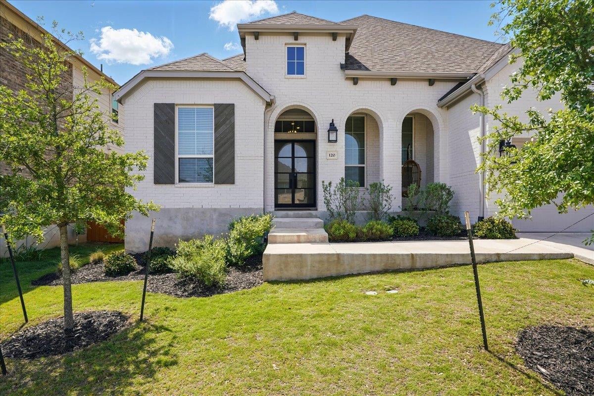 View 120 Shady Spring TRL in Parkside on the River 120 Shady Spring TRL - front exterior - Luxury home in Parkside on the River, Georgetown, TX