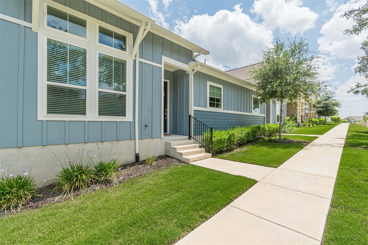 View 120 Stewart DR Unit #101 in Kissing Tree 120 Stewart DR Unit #101 - front exterior - Luxury home in Kissing Tree, San Marcos, TX
