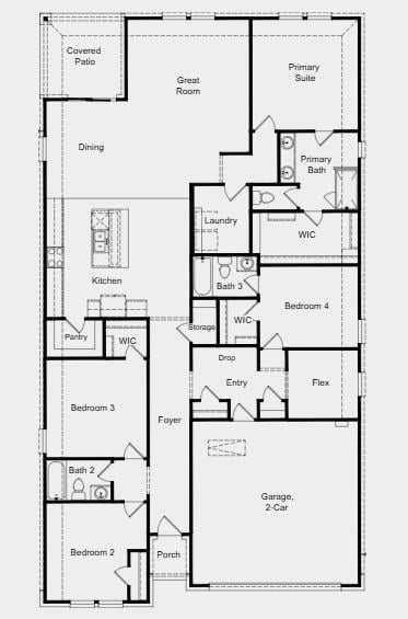 Living area at 1200 Crumpton Dr - 4 bed 3 bath home