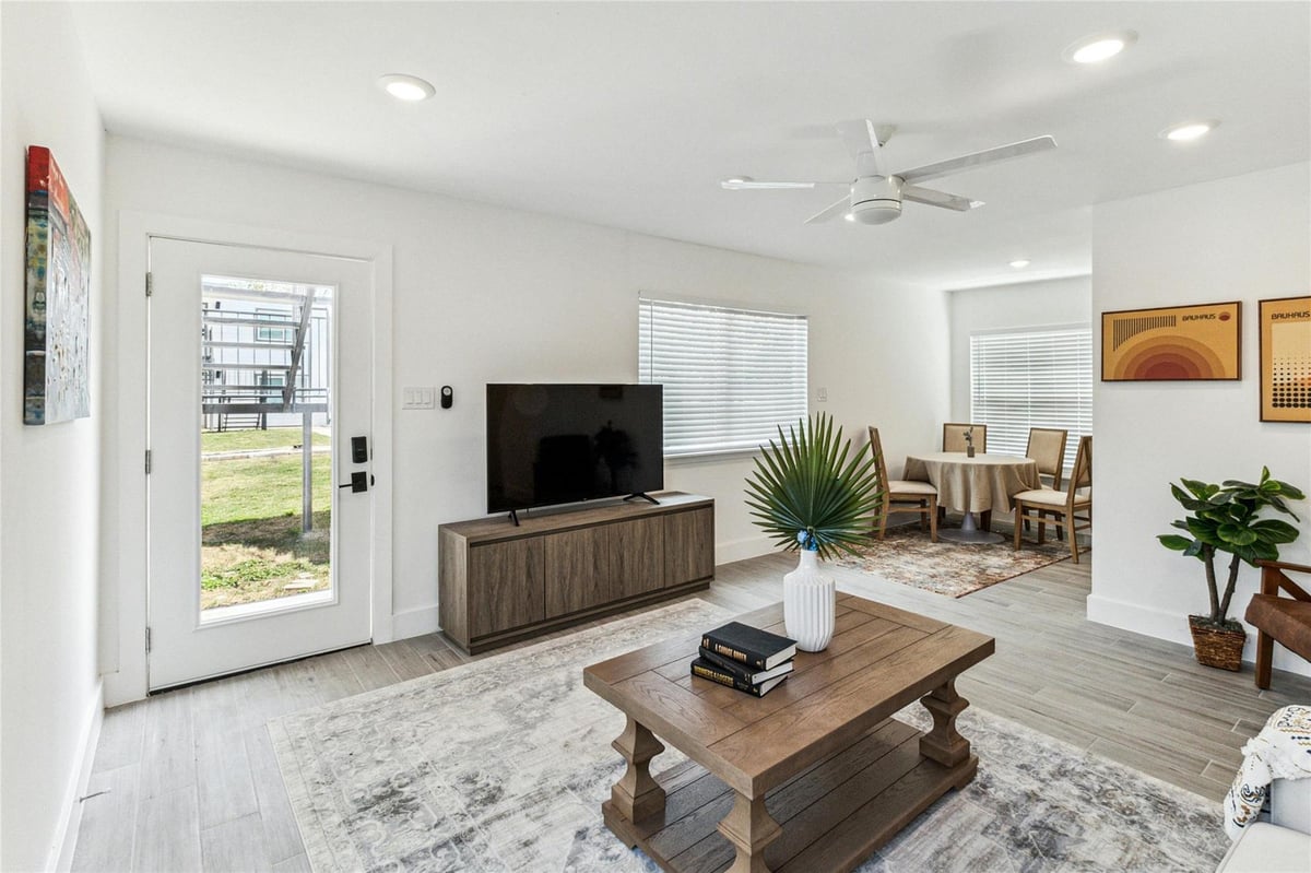 Primary bedroom at 1200 E 52nd St Unit #209 - 2 bed 1 bath home