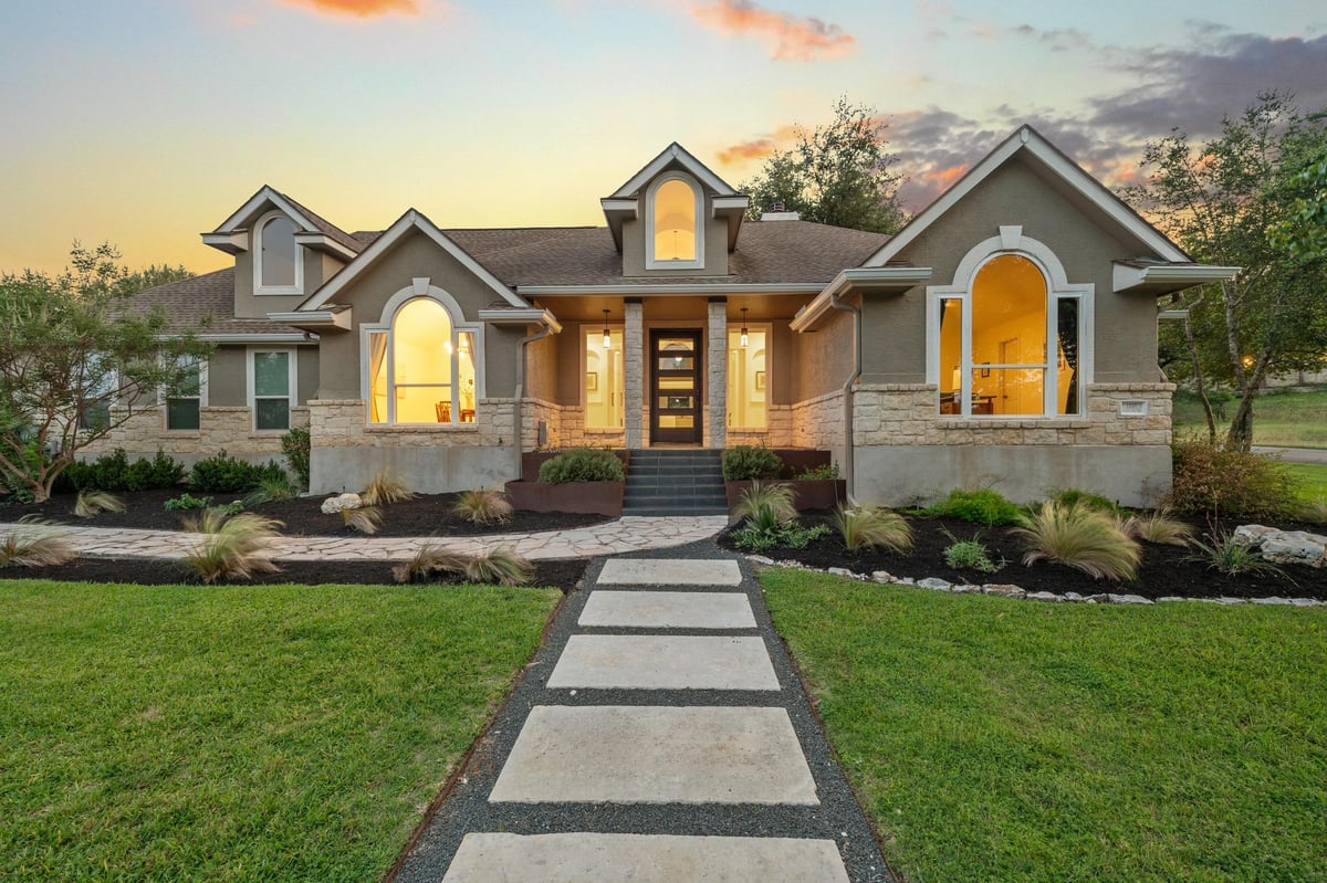 12007 Colleyville Dr - front exterior - Luxury home in Uplands Ph 01, Bee Cave, TX