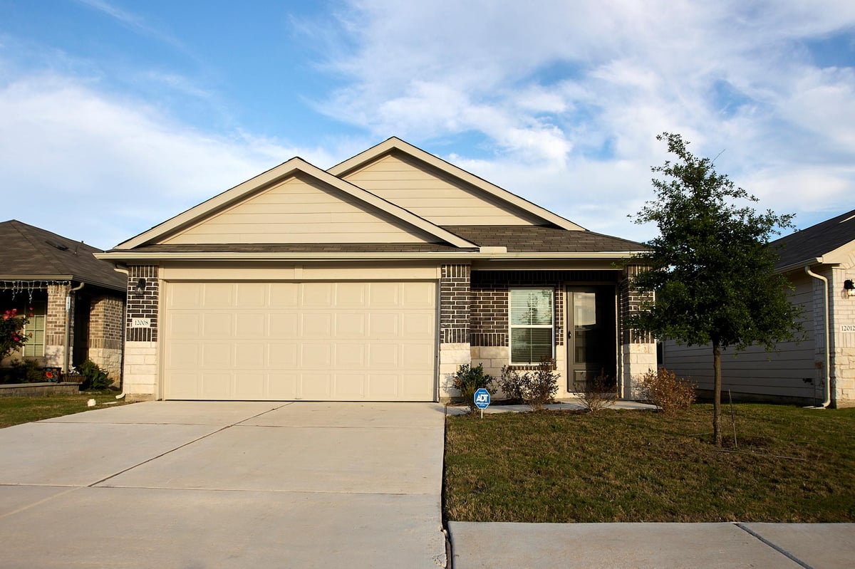 View 12008 Roving Pass in Peppergrass Ph 2 12008 Roving Pass - front exterior - Luxury home in Peppergrass Ph 2, Elgin, TX