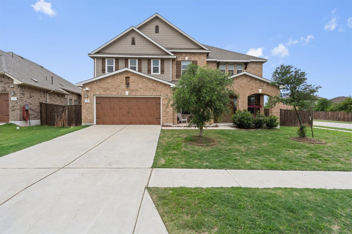 View 1201 Euless LN in Mason Ranch Ph 1 Sec 9 1201 Euless LN - front exterior - Luxury home in Mason Ranch Ph 1 Sec 9, Leander, TX