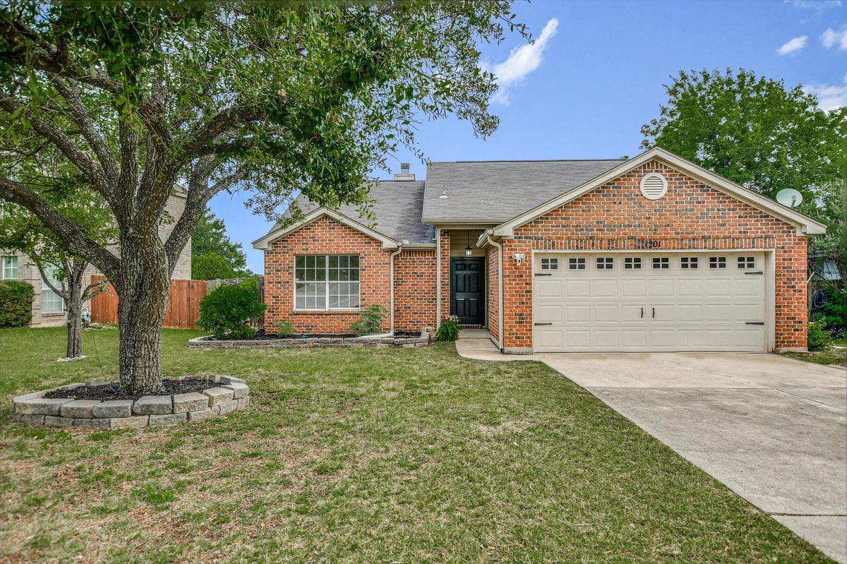 View 1201 Madrone TRL in Mason Crk Sec 01 1201 Madrone TRL - front exterior - Luxury home in Mason Crk Sec 01, Leander, TX