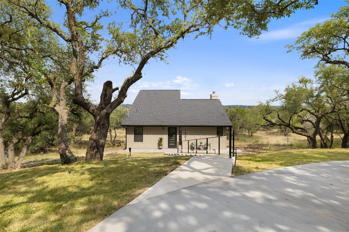 View 1201 Socorro Dr in Apache Shores Sec 07 1201 Socorro Dr - front exterior - Luxury home in Apache Shores Sec 07, Austin, TX