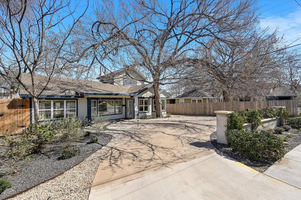 1204 E Live Oak St - front exterior - Luxury home in Travis Heights, Austin, TX
