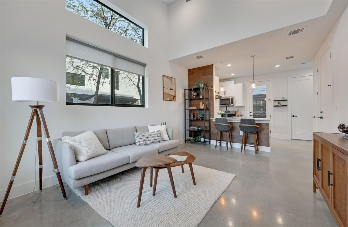 Primary bedroom at 1208 Walnut Ave Unit #2 - 2 bed 2 bath home