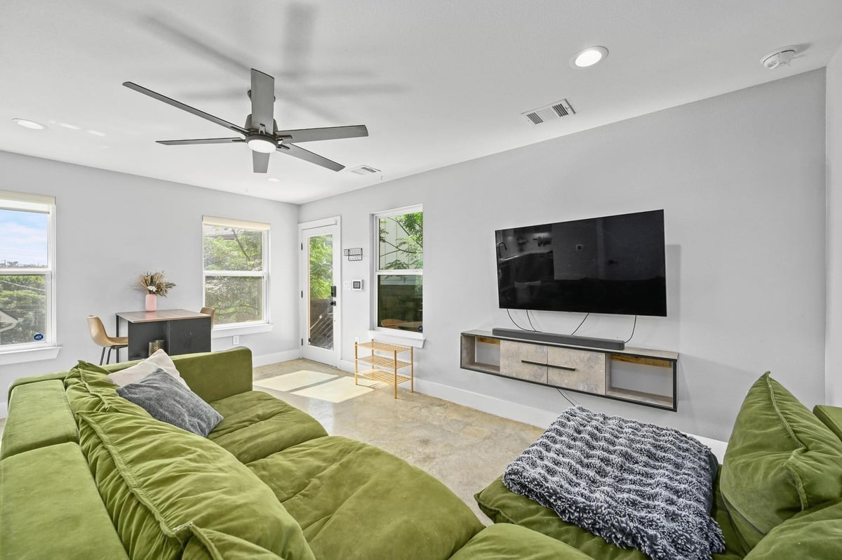 Living area at 1210 Luna St Unit #2 - 2 bed 2 bath home