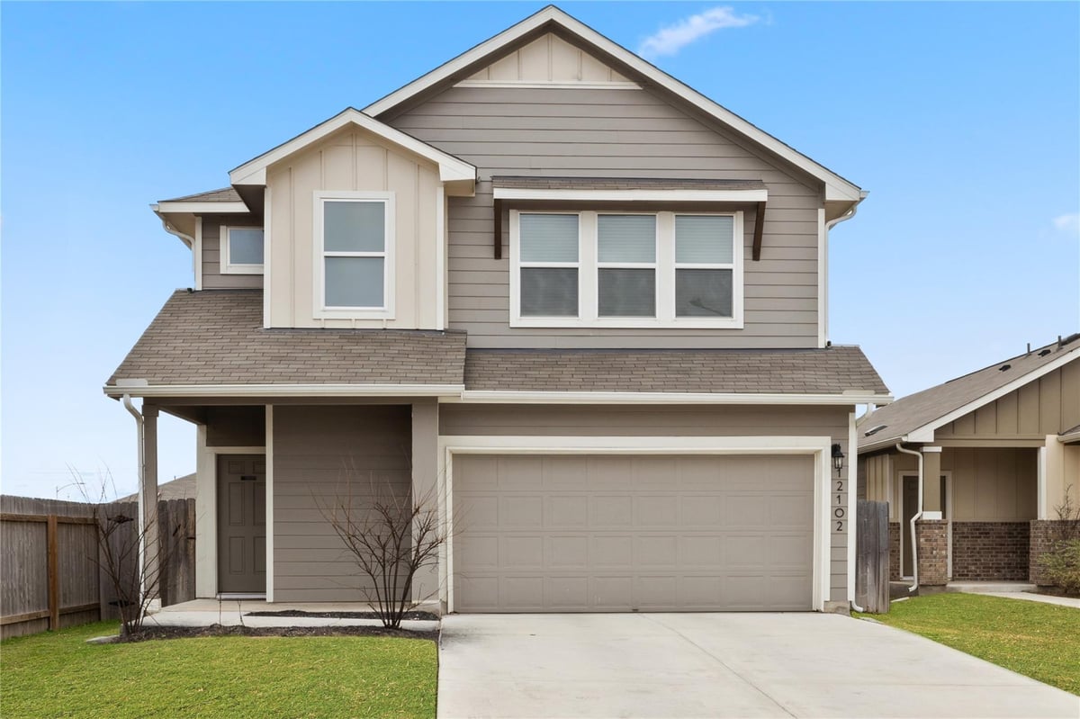 View 12102 Tolson DR Unit #36B in ENCLAVE AT LAGOS 12102 Tolson DR Unit #36B - front exterior - Luxury home in ENCLAVE AT LAGOS, Manor, TX