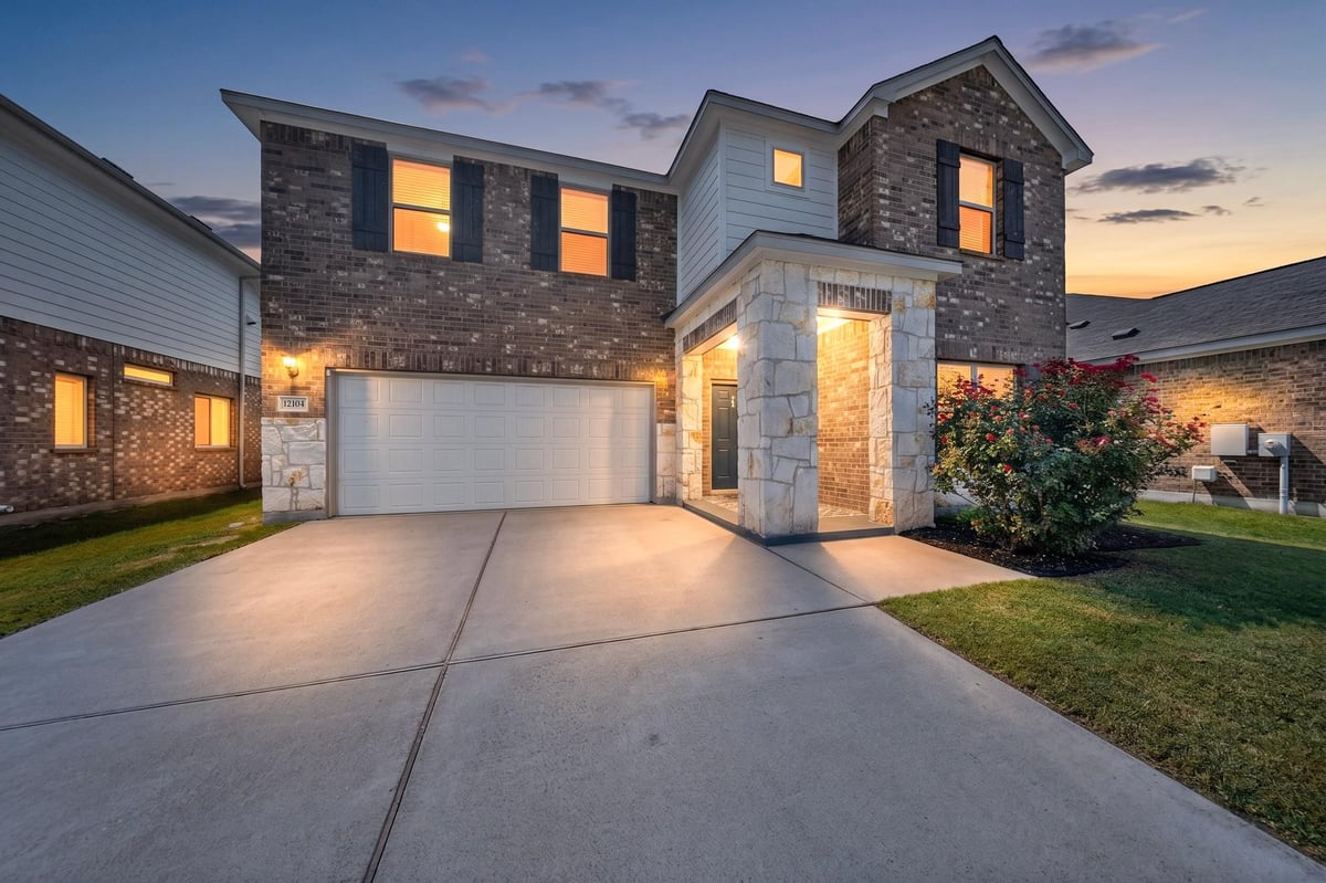 View 12104 Texana TRL in Lagos 12104 Texana TRL - front exterior - Luxury home in Lagos, Manor, TX