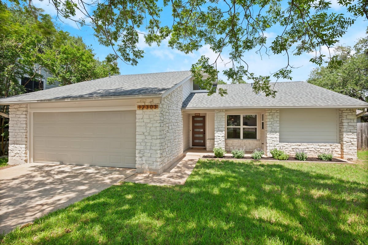 View 12303 Turtleback Ln in Milwood Sec 08 12303 Turtleback Ln - front exterior - Luxury home in Milwood Sec 08, Austin, TX