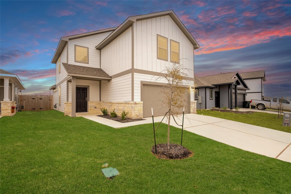 View 12310 Zenyatta DR in Stallion Run 12310 Zenyatta DR - front exterior - Luxury home in Stallion Run, Buda, TX