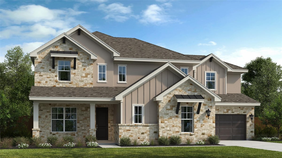 1233 Stormy Dr - front exterior - Luxury home in Riverstone, Georgetown, TX