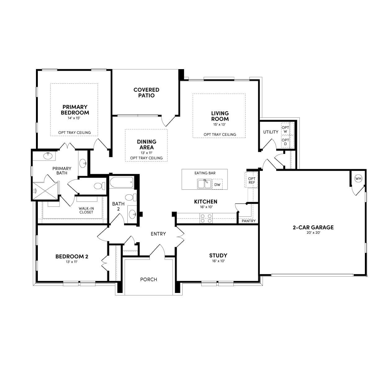 Living area at 124 Antoinette Way Unit #101 - 2 bed 2 bath home